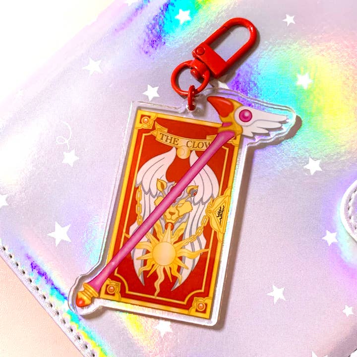 Cardcaptor Sakura - Clow Book Sealing Wand Acrylic Keychain for wholesale by Parasol Paper