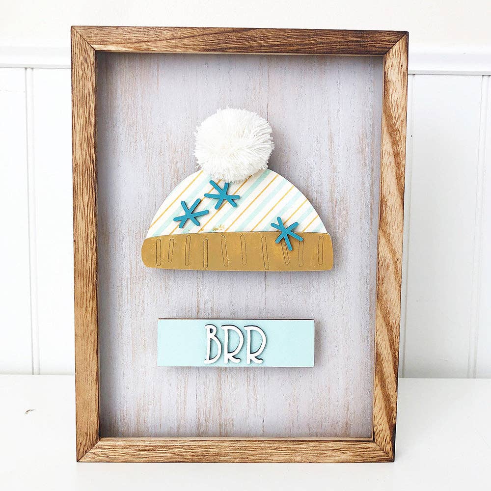 Foundations Decor - Wholesale DIY Craft Kit - Foundations Decor Simply Framed - BRRR Snow Hat DIY kit7