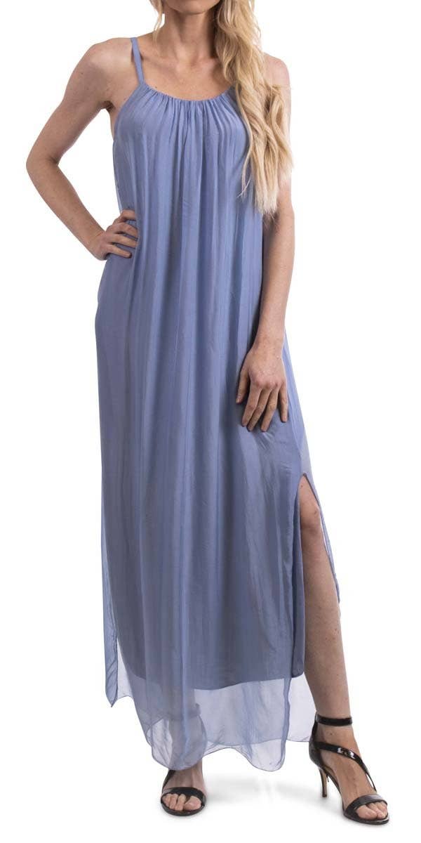 Gigi Moda - Wholesale Dress - Women's - Silk Spaghetti Maxi Dress39