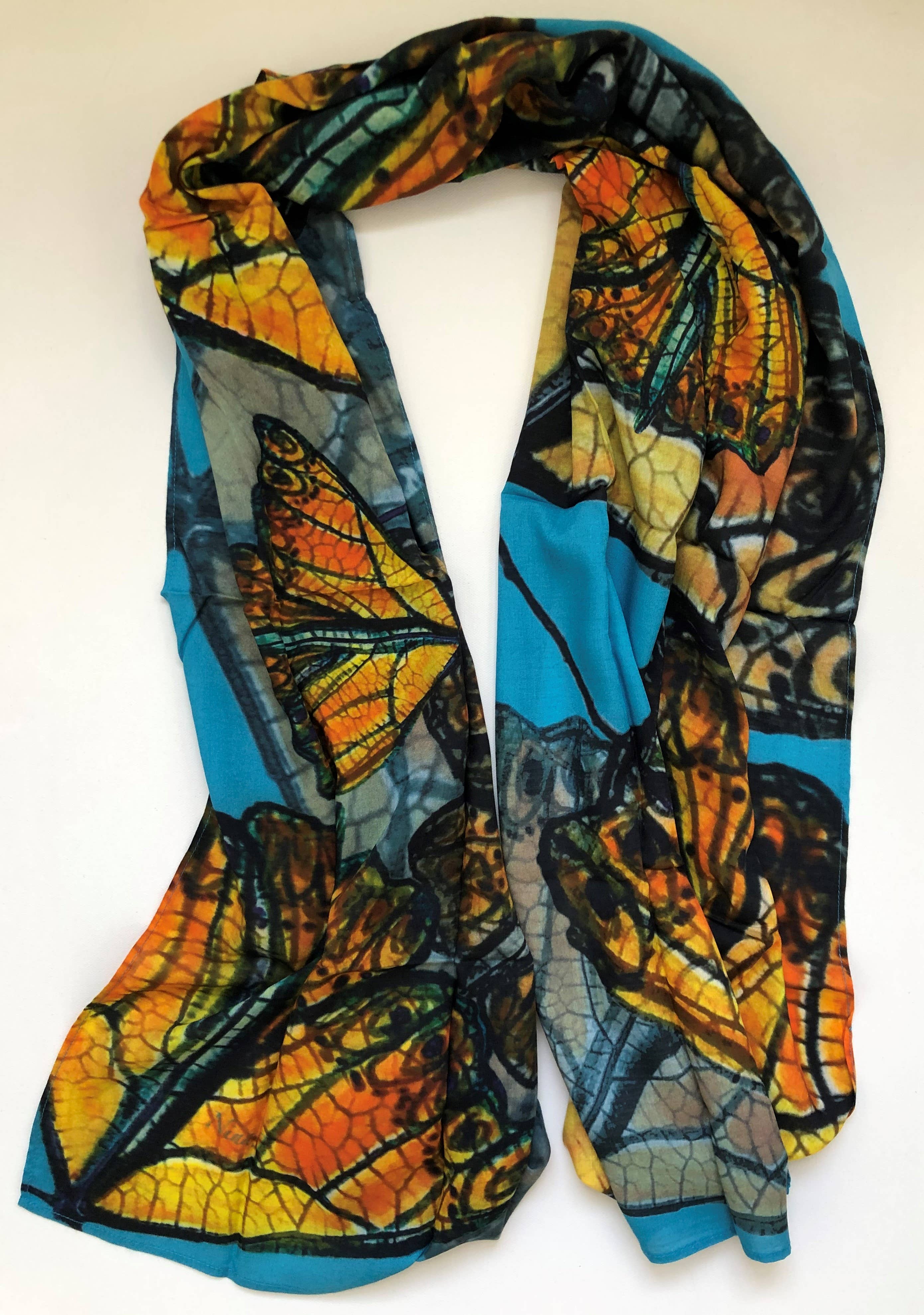 NINA J - Wholesale Sjaal - Dames - Monarch Journey katoenen sjaal1