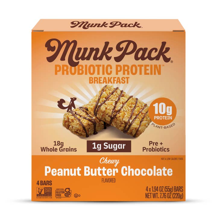 Probiotic Protein™ Breakfast Bar - Peanut Butter Choc (4pk) for wholesale by Munk Pack