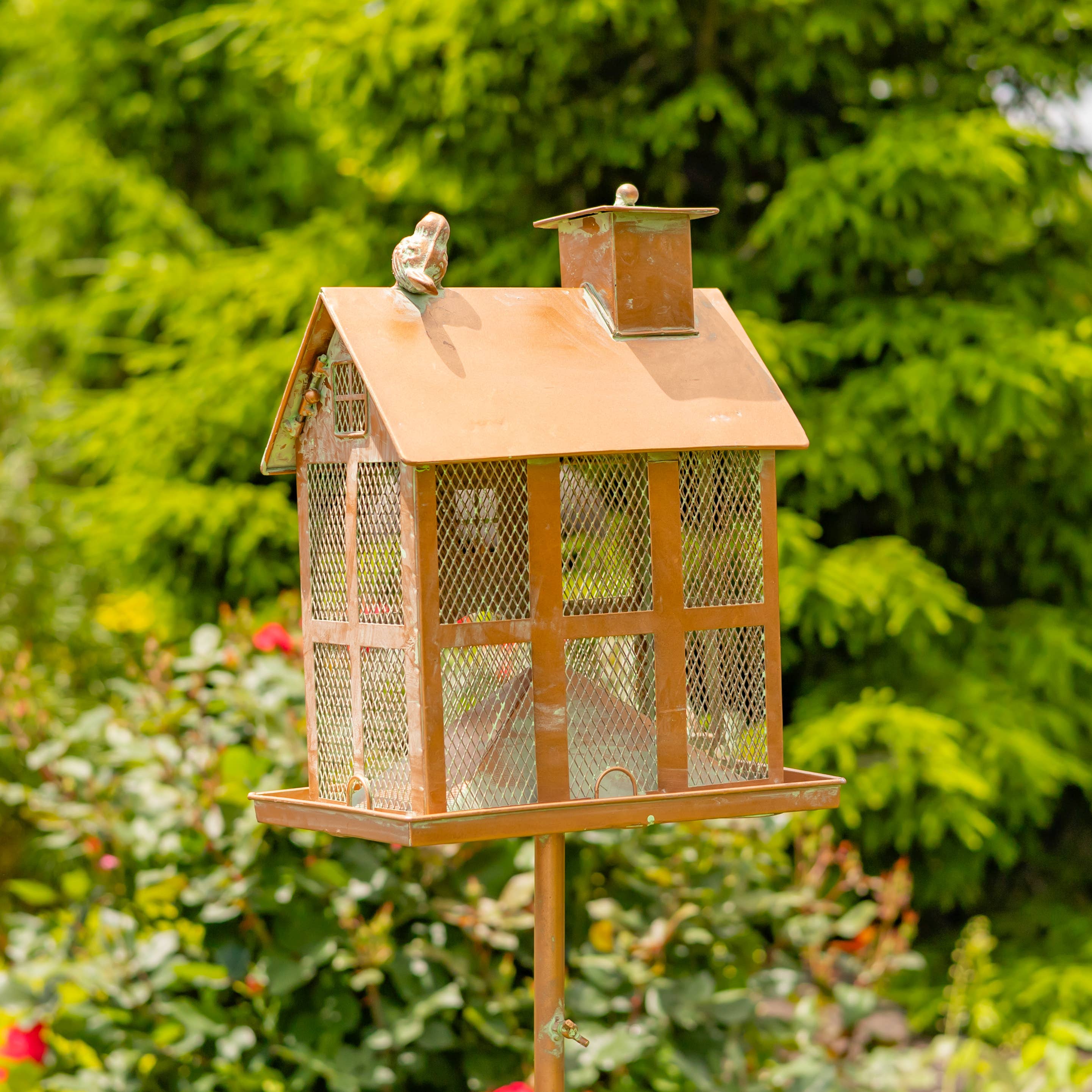 Zaer Ltd. International - Vente Mangeoires pour oiseaux - Piquet de jardin en fonte pour mangeoire à oiseaux « Ivyland » de 85 po5