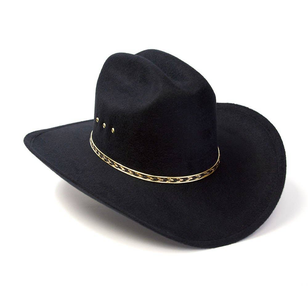 Western Express - Wholesale Cowboy Hat - Unisex - Black Felt Finish Western Cattleman Hat1