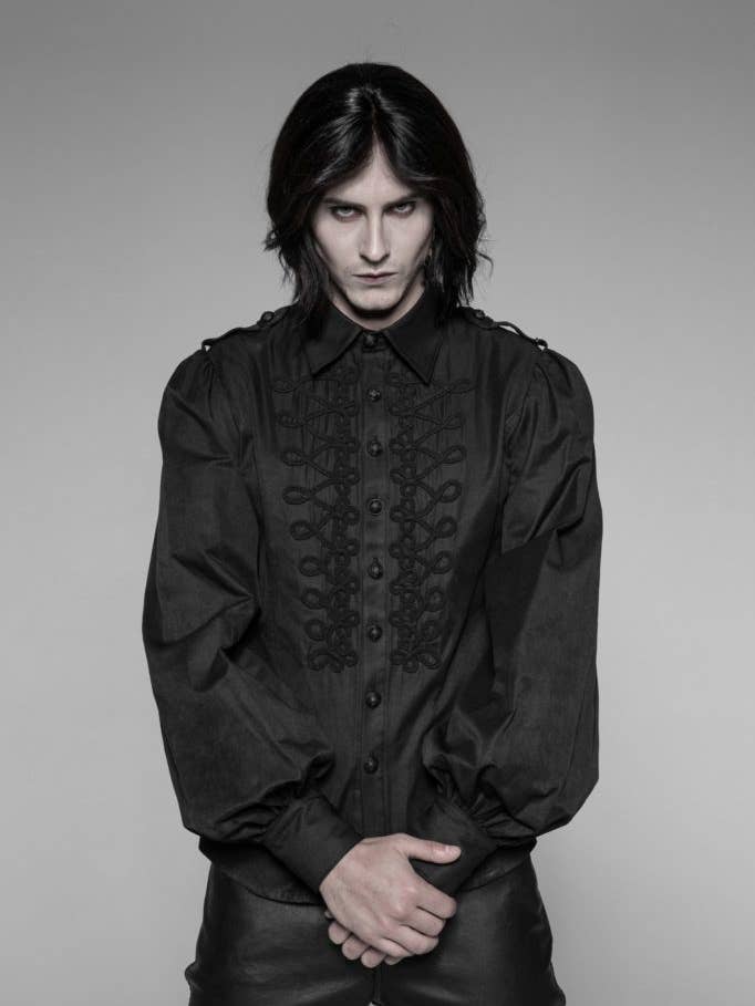BLACK Uniform Retro Long-Sleeved Shirt for wholesale on Faire