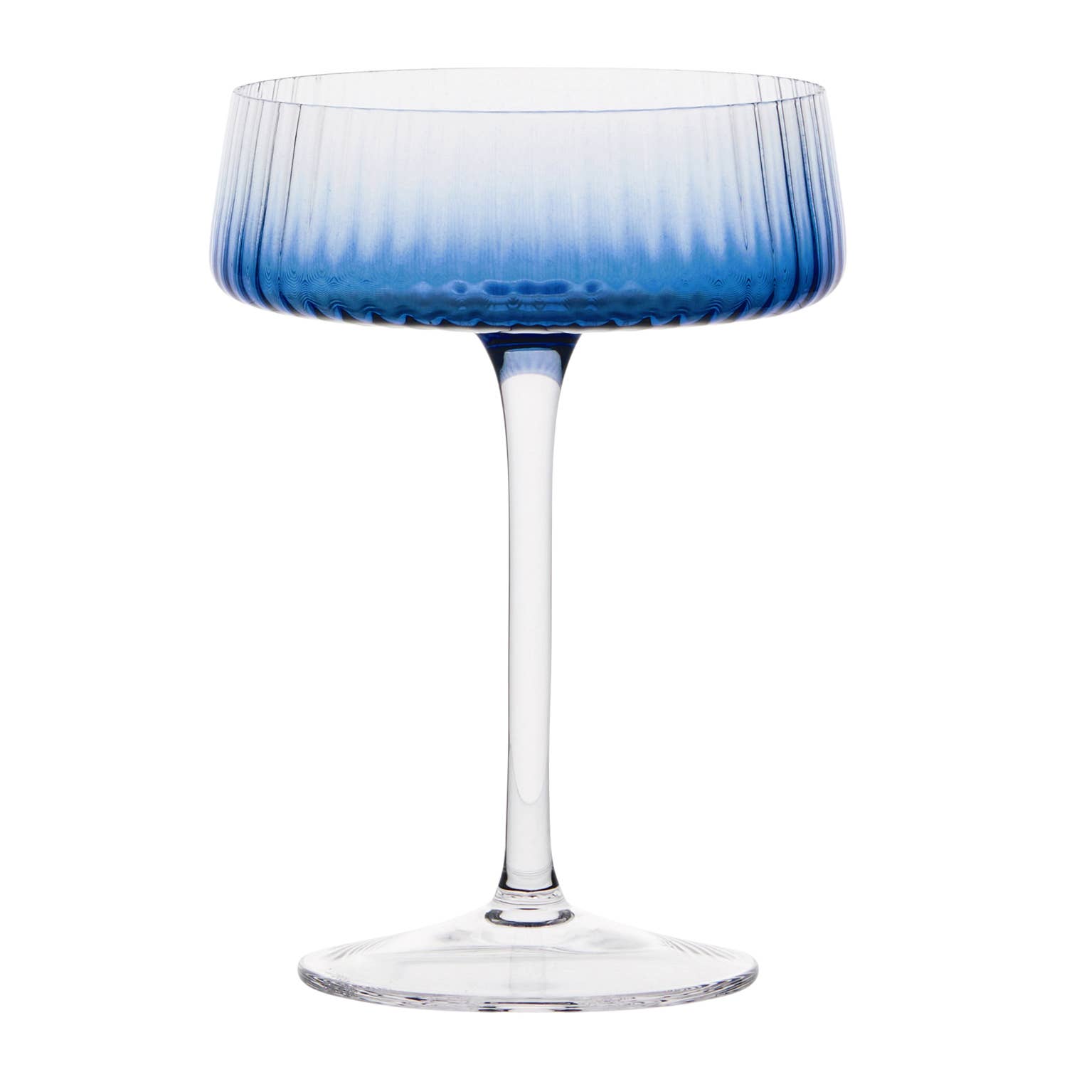 The DRH Collection BV - Wholesale Cocktail/Liquor Glass - Set of 2 Empire Blue Champagne Coupe Glasses5