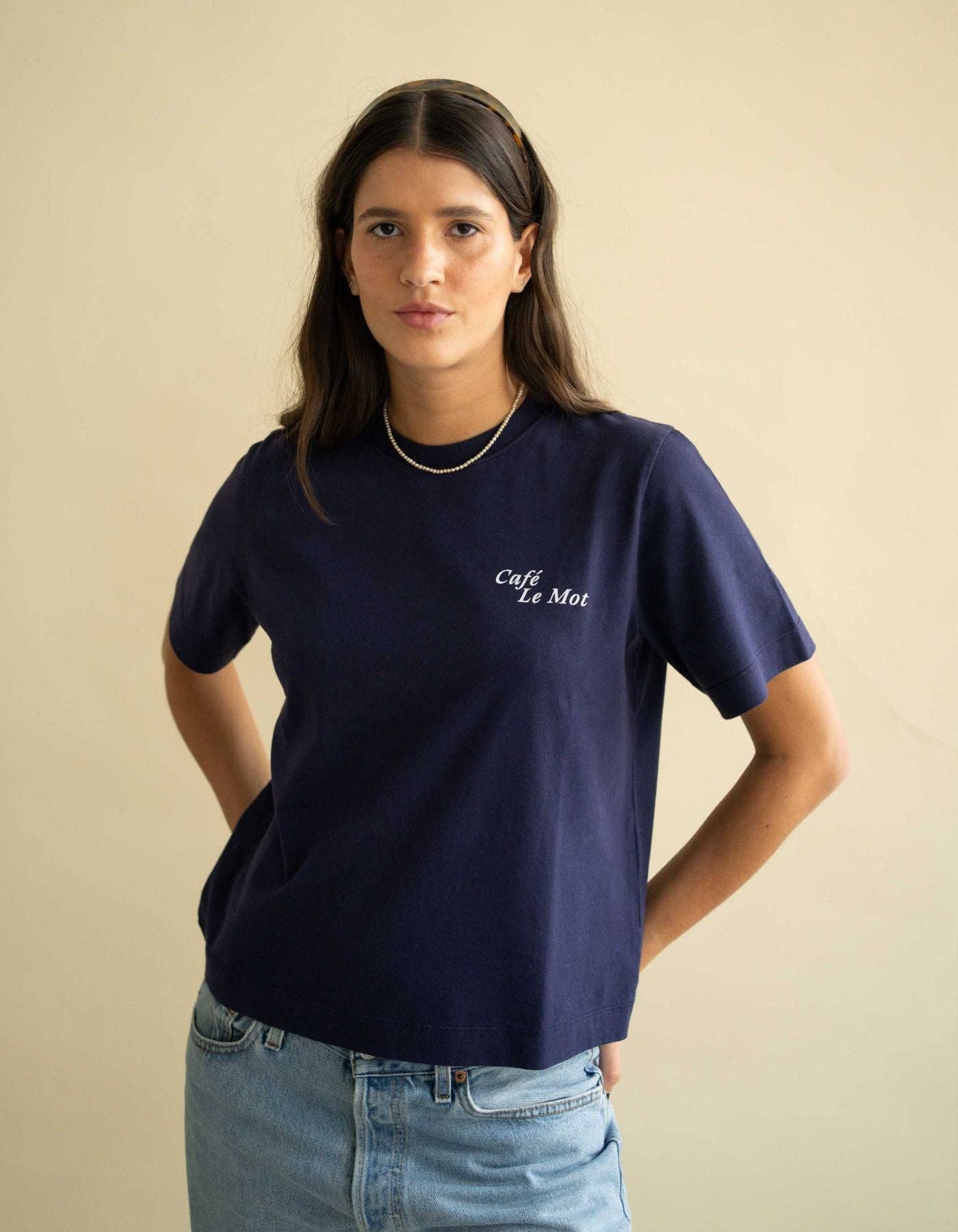 Le Mot - Wholesale Screen Printed T-Shirt - Women's - Croissant Street T-shirt2