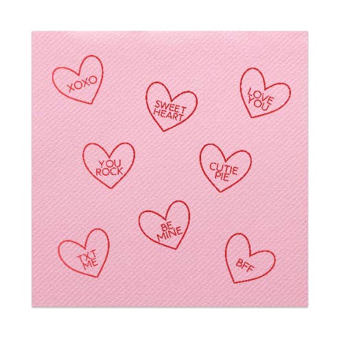 Valentine Conversation Heart Napkins for wholesale by Surcie