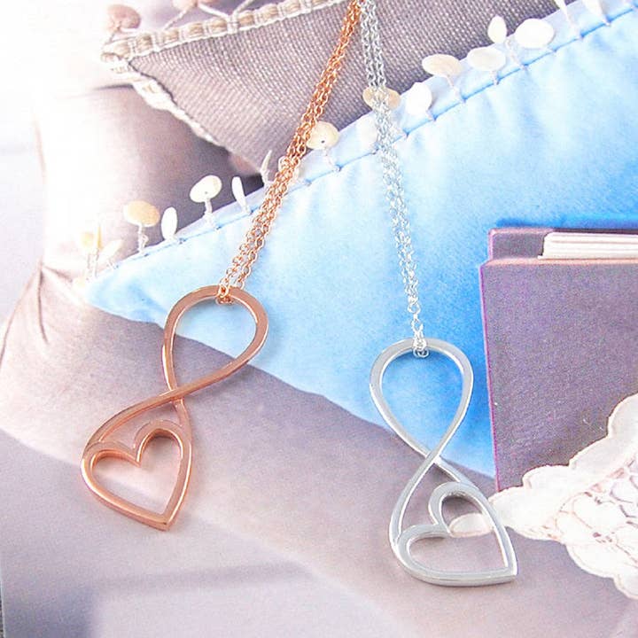 Sterling Silver Outline Heart Pendant Necklace for wholesale by Otis Jaxon London