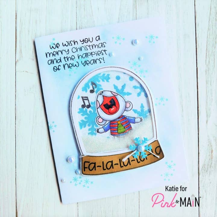 Pink and Main - Wholesale Rubber/decorative stamp - Empty Snow Globe4