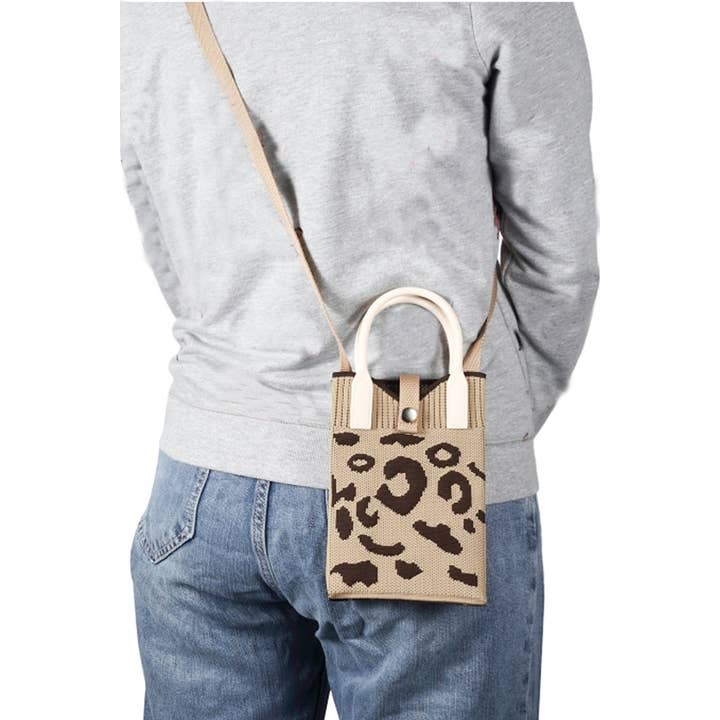 42POPS - Wholesale Crossbody bag – Women's - 1110 Leopard Canvas Minimalist Bag SI-29045