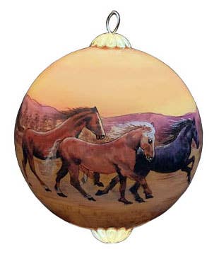 Zhen Zhu Inc. - Wholesale Ornament - Wild Horses 3" Ornament