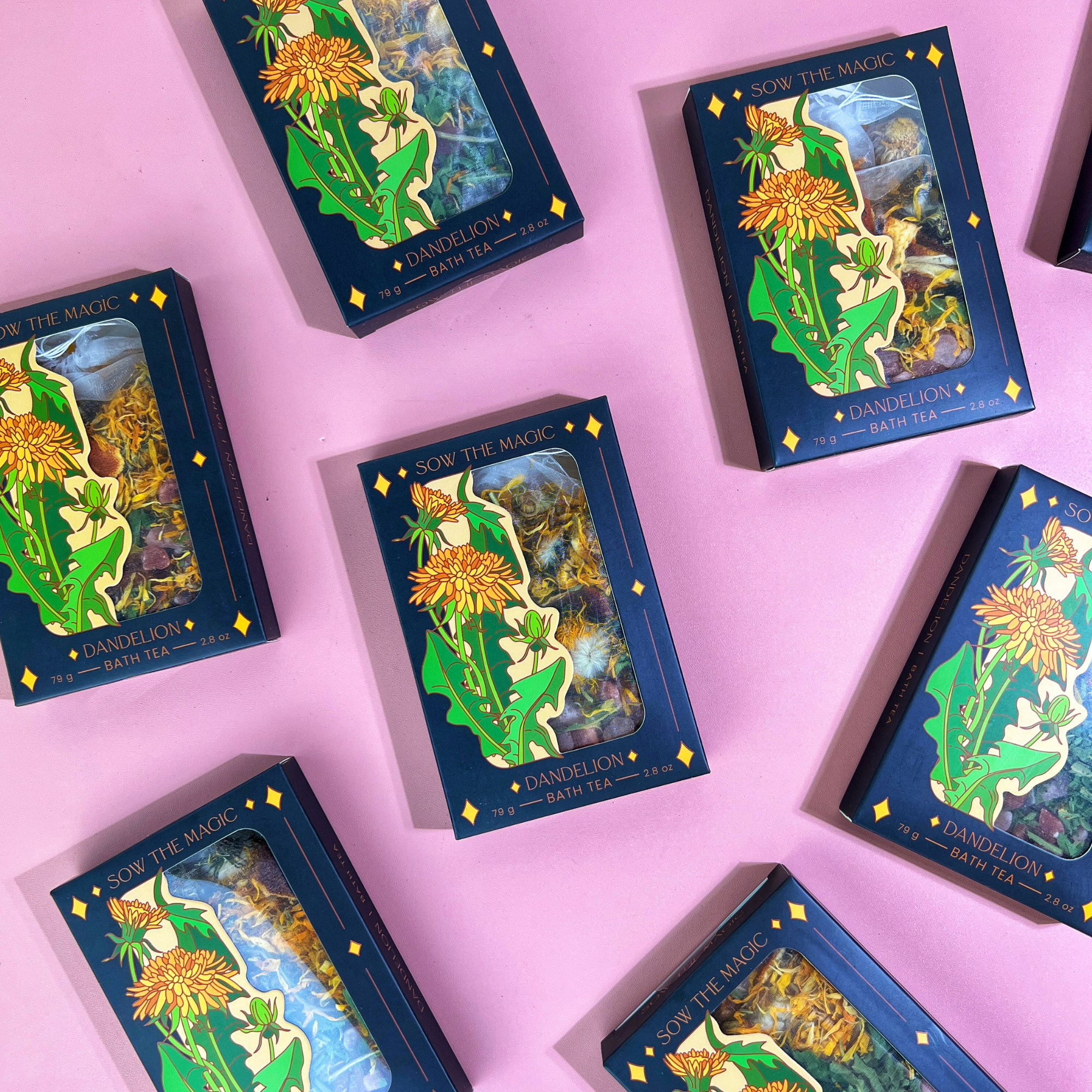 Sow the Magic - Wholesale Bath Soak/Milk - Dandelion Tarot Botanical Bath Tea Box5