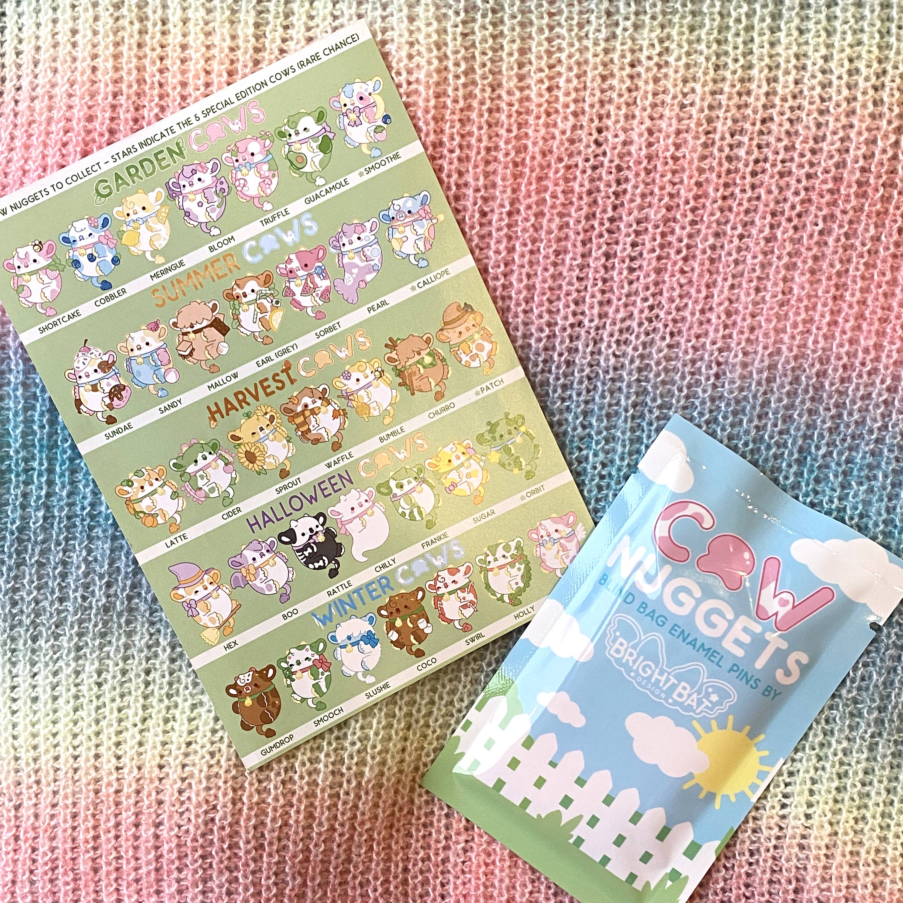 Bright Bat Design - Wholesale Lapel Pin/Button - Cow Nugget Blind Bag Enamel Pins1