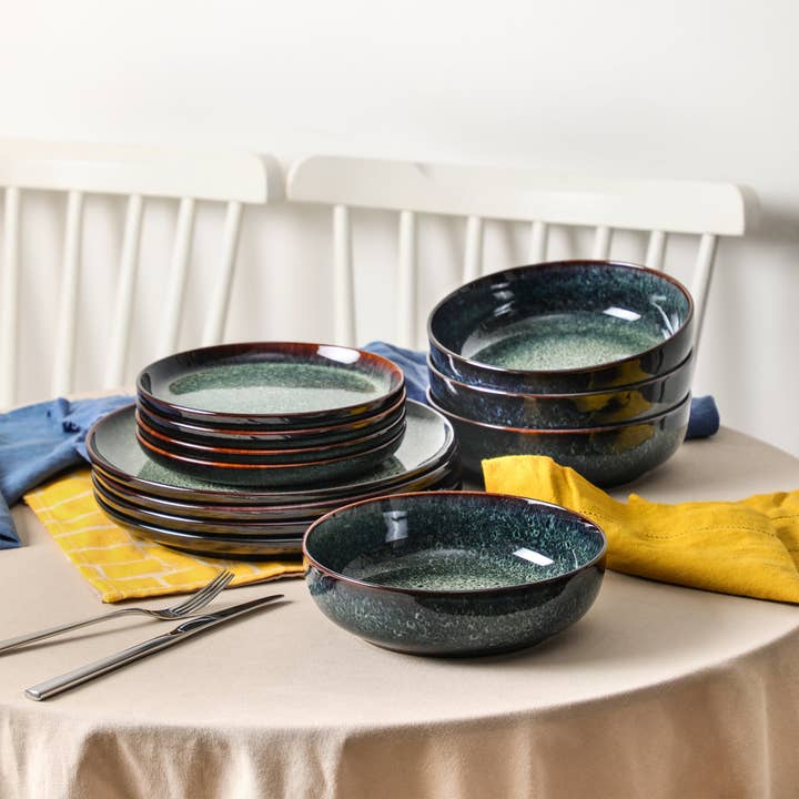 Remy Stoneware Dinnerware Set - Blue for wholesale by Stone Lain