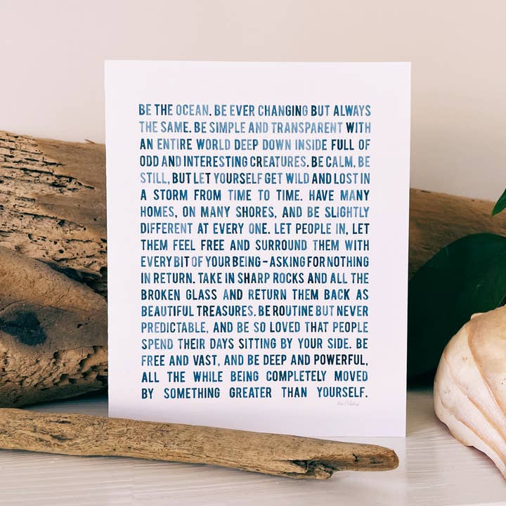 Be The Ocean, carte de vœux pour la vente par Dream of the Woods
