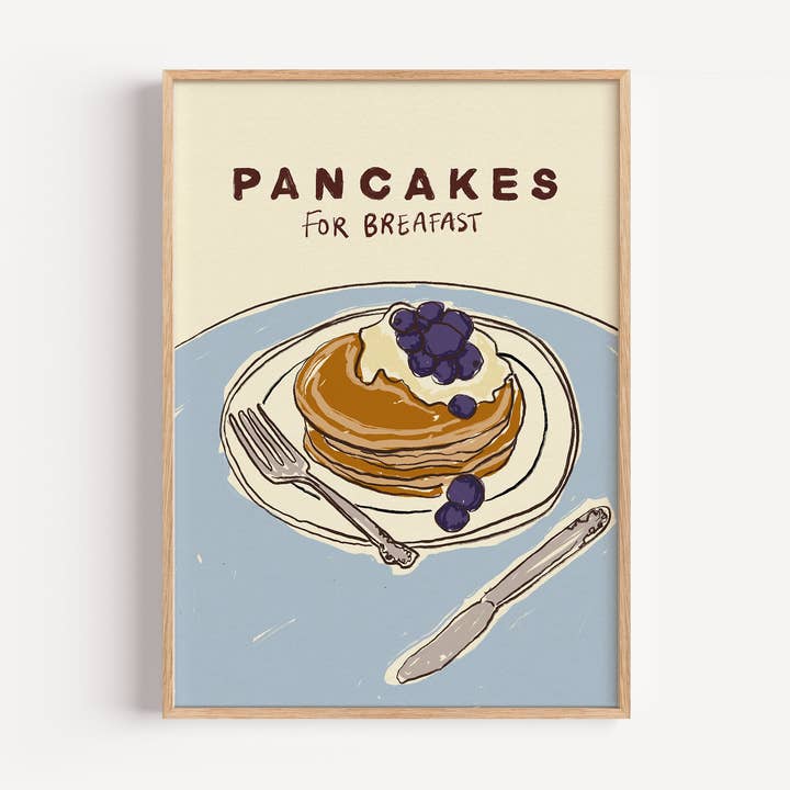 Pannkakor till frukost Skriv ut för wholesale av Illustrated by Weezy