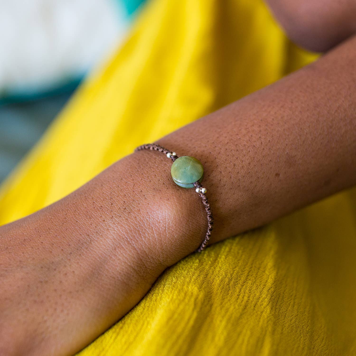 Lucia's Imports - Wholesale Beaded Bracelet - Macrame Jade Stackable Bracelet2