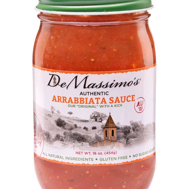 De Massimo's Authentic Sauces & Imports - Wholesale Sauce - De Massimo's Authentic Arrabbiata Sauce (16oz)