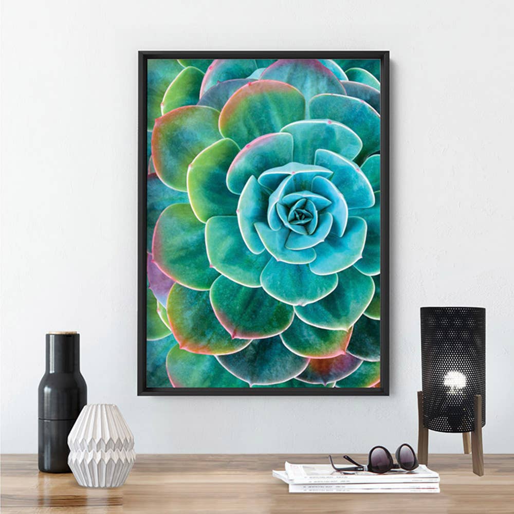 PRINT AND PROPER - Vente Affiche d'art - Imprimé succulent. Art des cactus. Décoration murale Green Rainbow Tips1