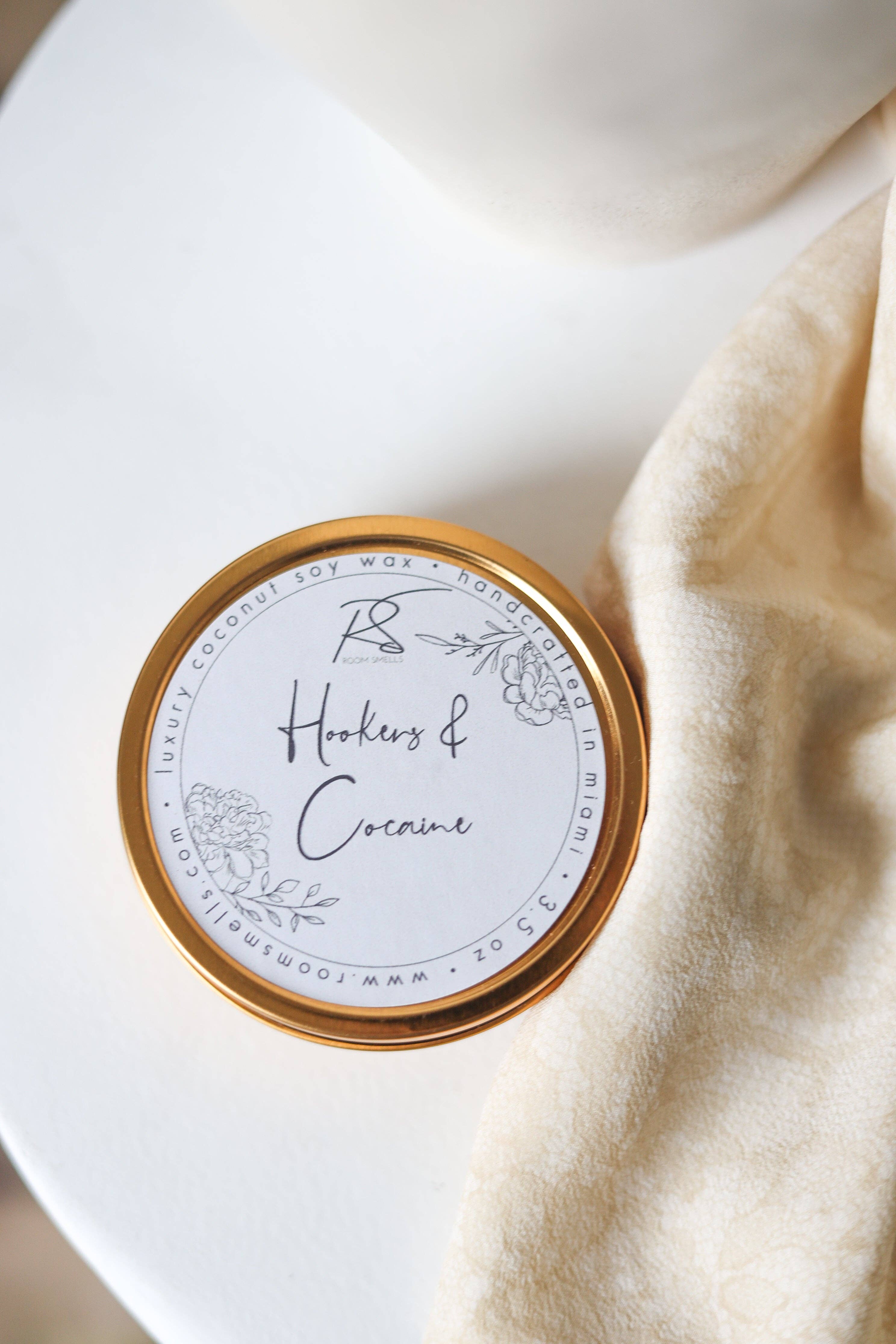 RoomSmells - Wholesale Travel Candles - Hookers & Cocaine - 3.5 oz