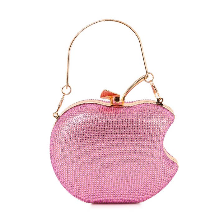 Handbag Express - Wholesale Clutch Bag - Women's - Rhinestone Covered Delicious Apple Evening Bag