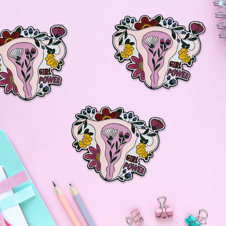 Neha Lee Designs - Wholesale Lapel Pin/Button - Uterus enamel pin6
