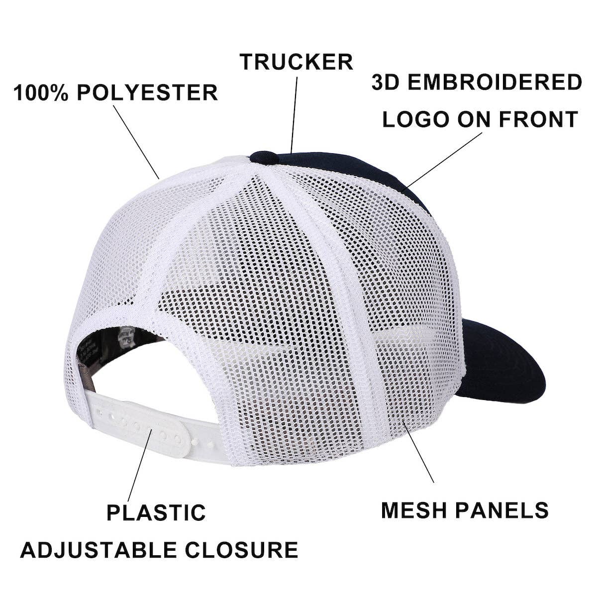 Bioworld Merchandising - Wholesale Trucker Hat - Unisex - Pabst Blue Ribbon 3D Embroidered Logo Blue Trucker Hat1