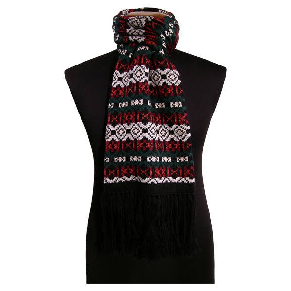 Sanyork Fair Trade - Wholesale Scarf - Women's - Alpaca Knit Snowflake Pattern Scarf Peru Soft and Warm
