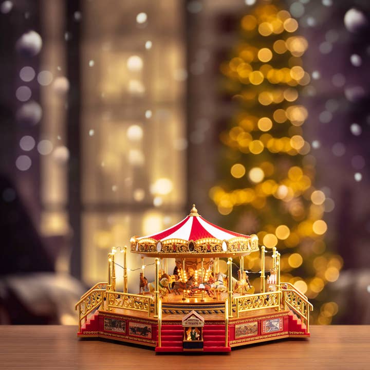 Mr. Christmas - Wholesale Christmas Decoration - 90th Anniversary World's Fair Boardwalk Carousel