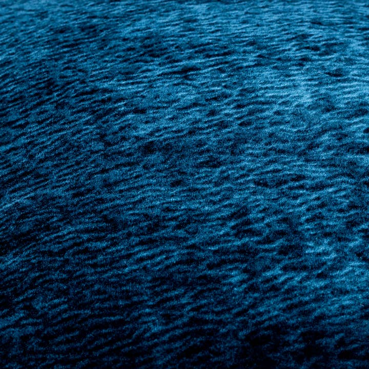 Ripple Plush Velvet Cushion Navy for wholesale on Faire