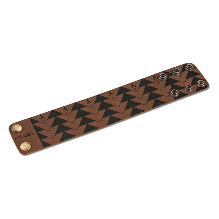NA KOA - Wholesale Cuff Bracelet - Polynesian Tattoo Cuff Bracelet Large - E holo