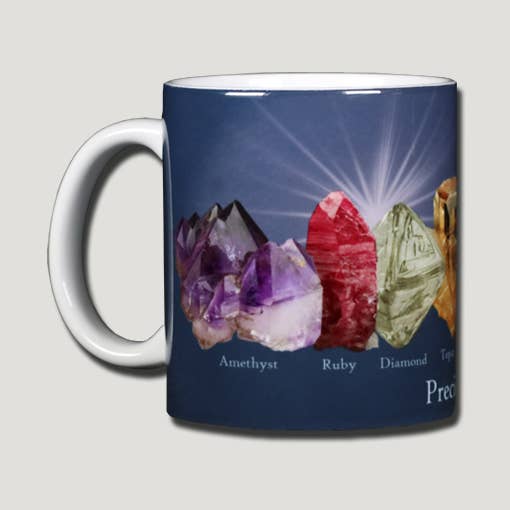 Precious Gems & Crystals 11 oz Ceramic Mug for wholesale by Atlas Screen Printing
