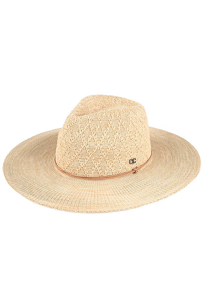 Hana - Wholesale Straw Hat - Women's - C.C Packable Pattern Panama Hat0