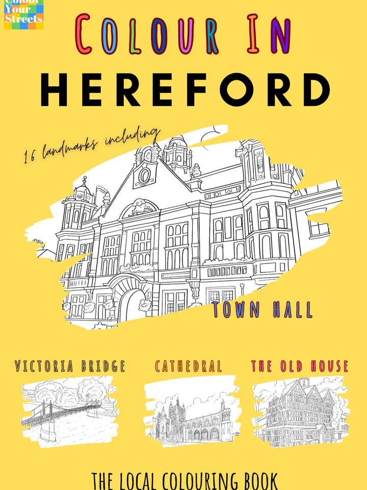 Hereford Colouring Book (A4) for wholesale by Colour Your Streets