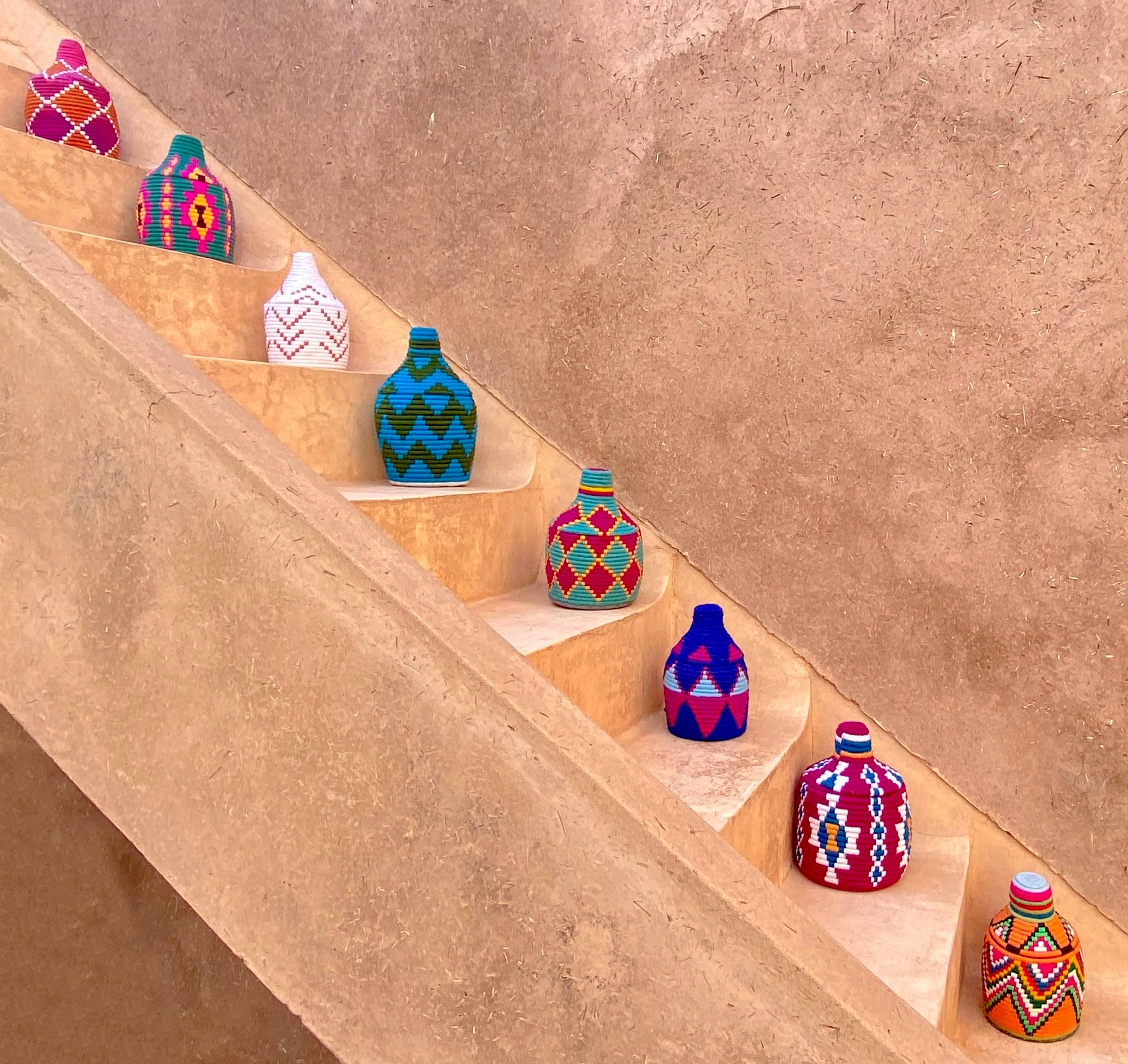 SOUK in the CITY - Wholesale Basket - Set of 5 Berber Baskets (fixed color mixes)24