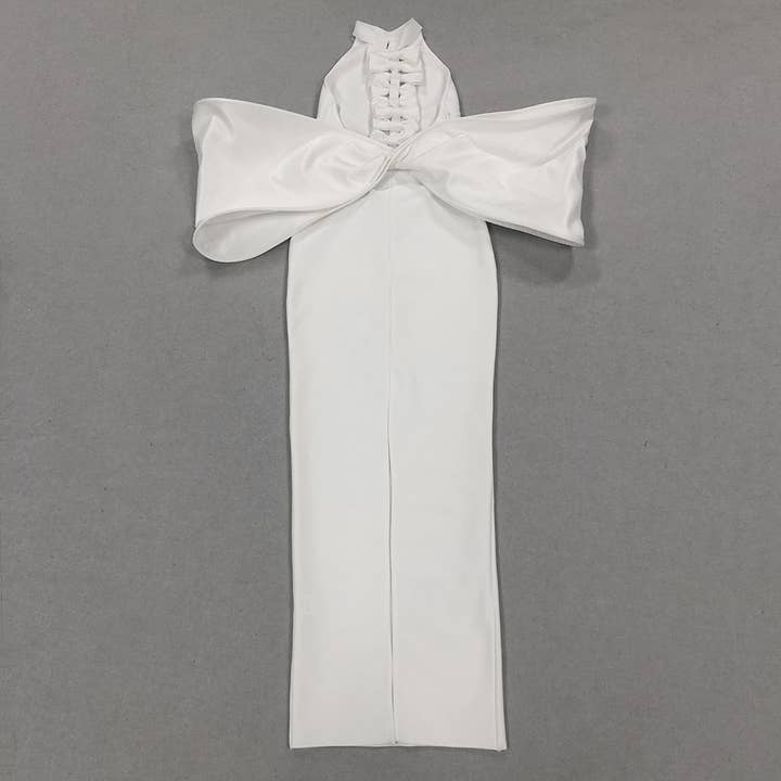 Productseeker – Großhandel Kleid – Damen – DR369 Rotes, rückenfreies Kleid mit großer Schleife und schmaler Passform12