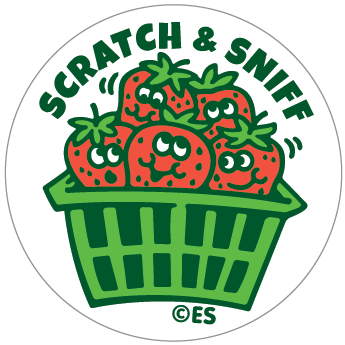 EverythingSmells, LLC - Wholesale Sticker - Strawberry EverythingSmells Scratch & Sniff Stickers1