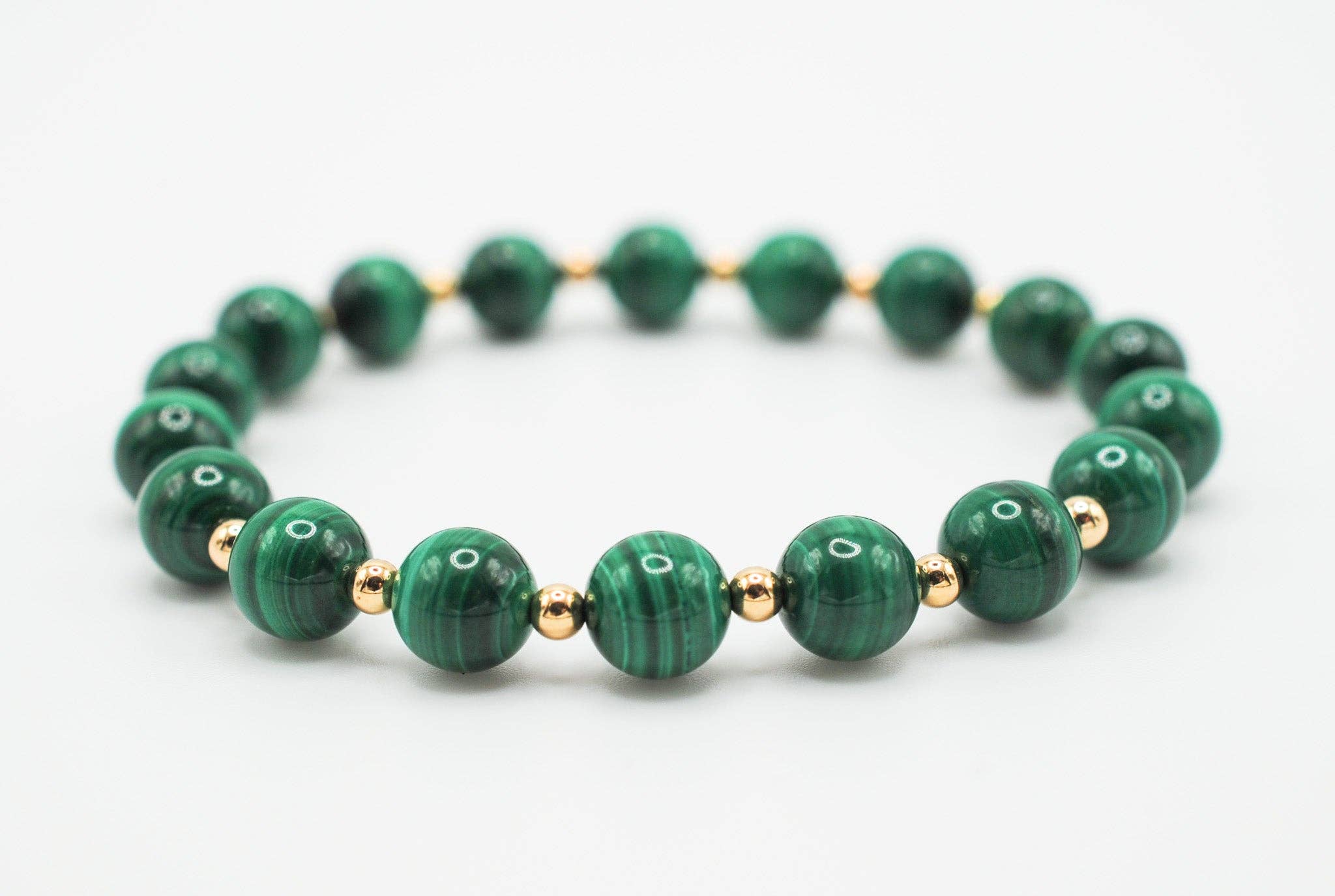 Ripple | Reiki Infused Jewelry - Wholesale Beaded Bracelet - Malachite Infinity Grande Bracelet