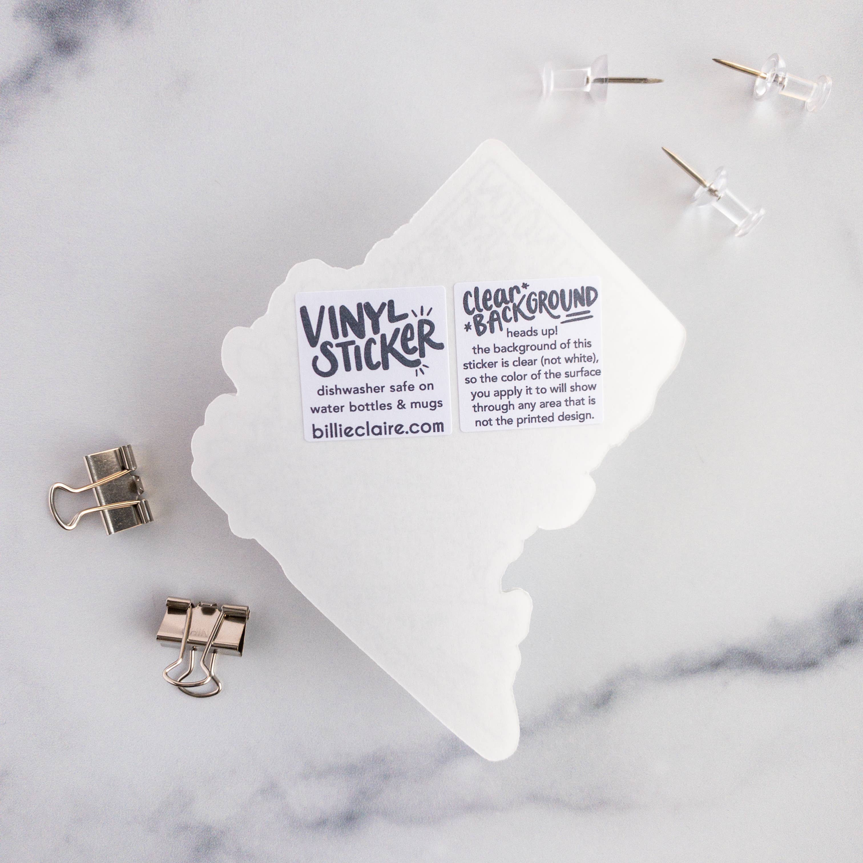 Billie Claire Illustration (Handmade) - Wholesale Sticker - DC Monuments - Vinyl Sticker6