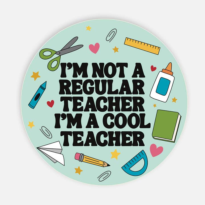 Cool Teacher — Sticker for wholesale by Little Lovelies Studio