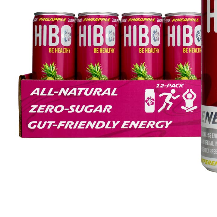 All-naturlig energidrik uden sukker HIBO ANANAS for engroshandel hos HIBO Healthy Energy