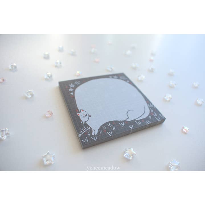 Round Cat Notepad for wholesale by Lycheemeadow