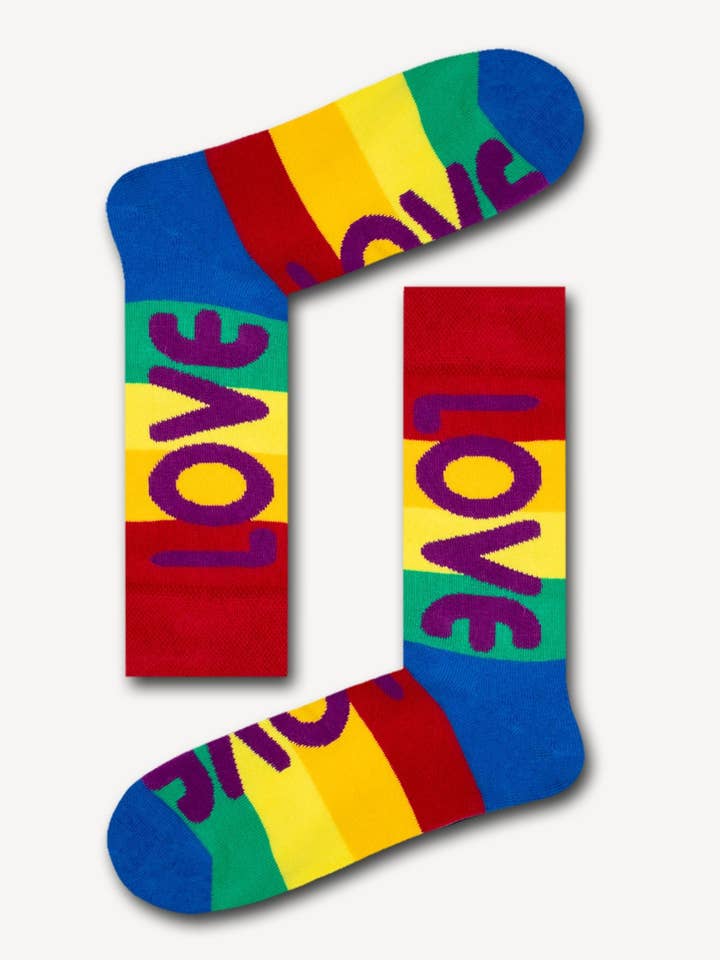 Chaussettes unisexes Love/Cadeau parfait/Chaussettes drôles pour la vente par Socksbros LTD