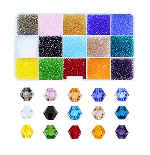 Mandala Crafts - Wholesale Beads - Faceted Bicone Crystal Glass Beads for Jewelry Making6
