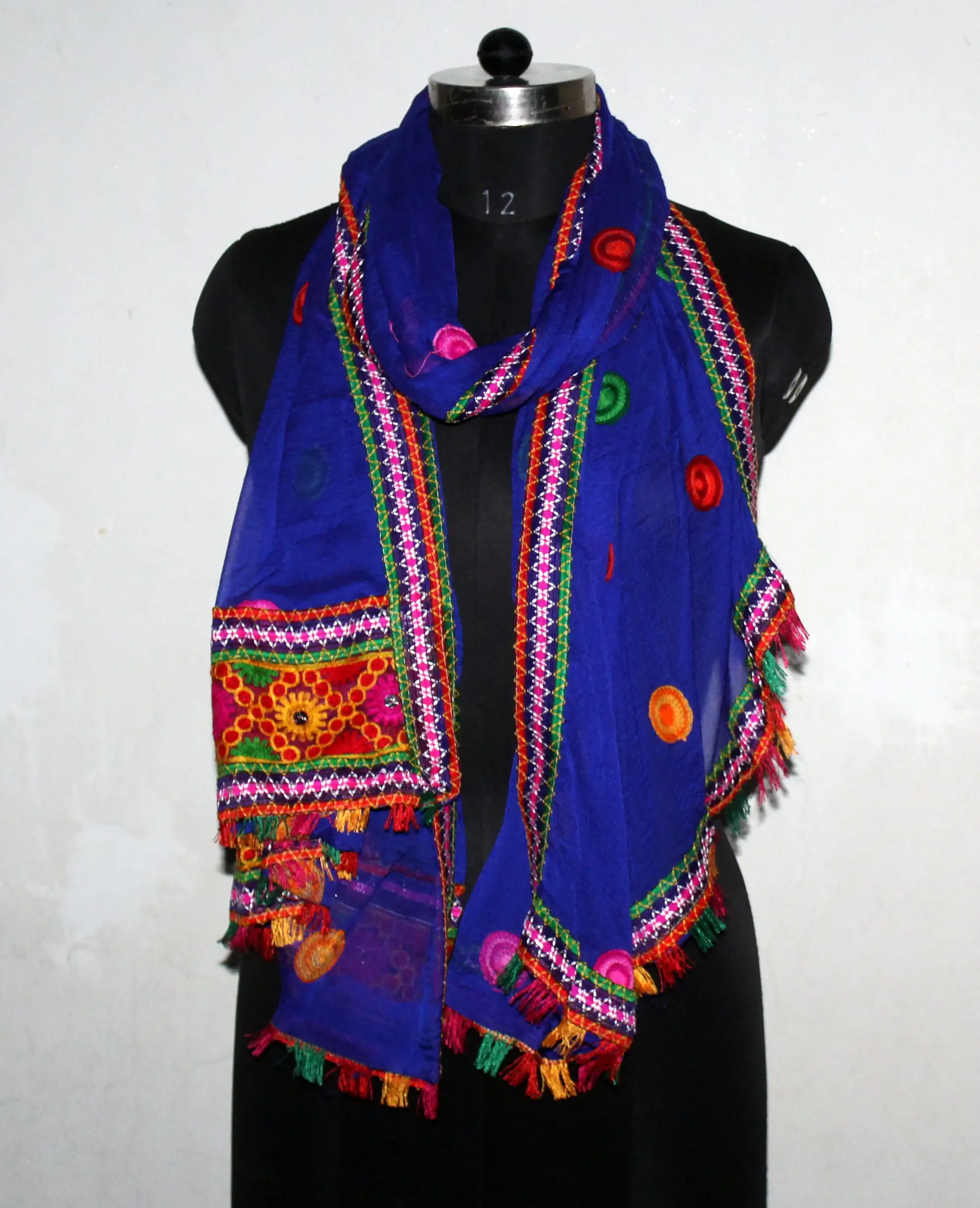 Bhawana Handicrafts – wholesale Scarf – Women's – Phulkari Dupatta- Women's Phulkari Dupatta, Scarf, Multicolo3