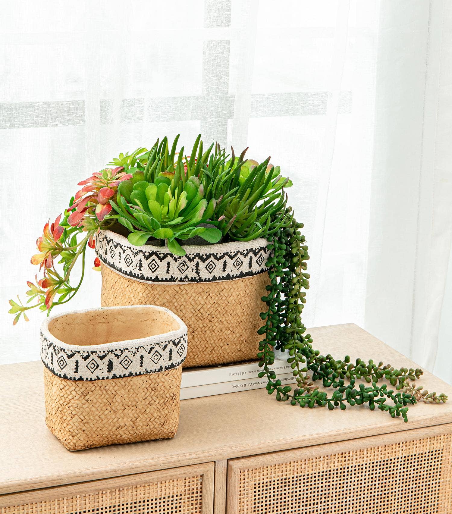 A&B Home Group Inc. – wholesale Konstgjord växt – Faux Stonecrop-suckulentstam 6,5x6,5x7" - Grön4