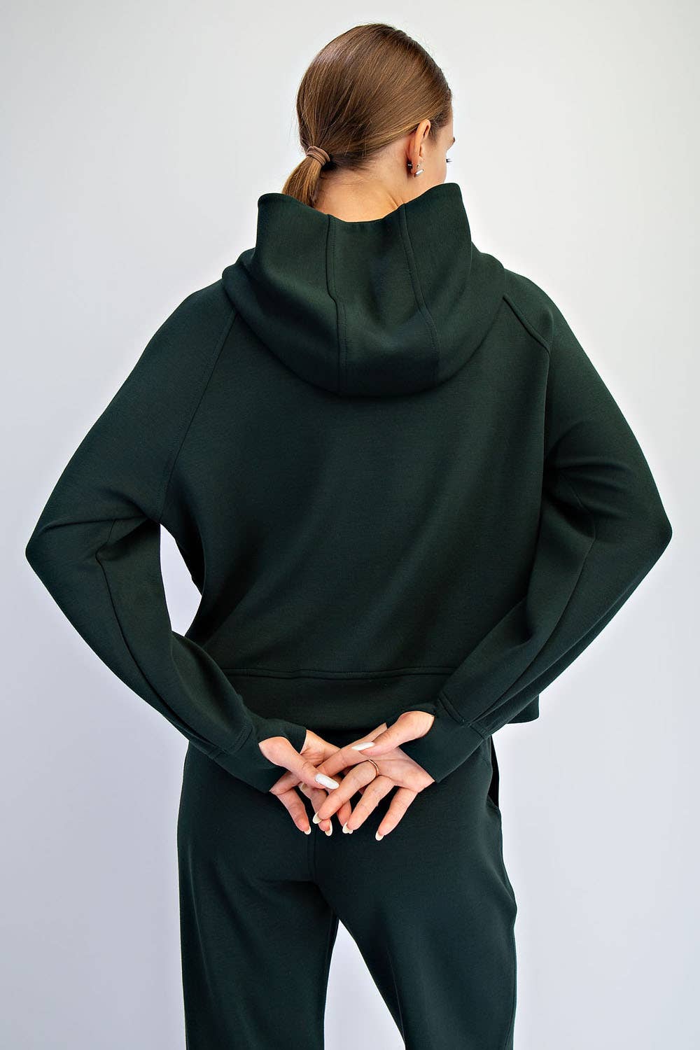 Rae Mode - Wholesale Hoodie - Women's - MODAL SCUBA QUARTER ZIP HODDIE JACKET37