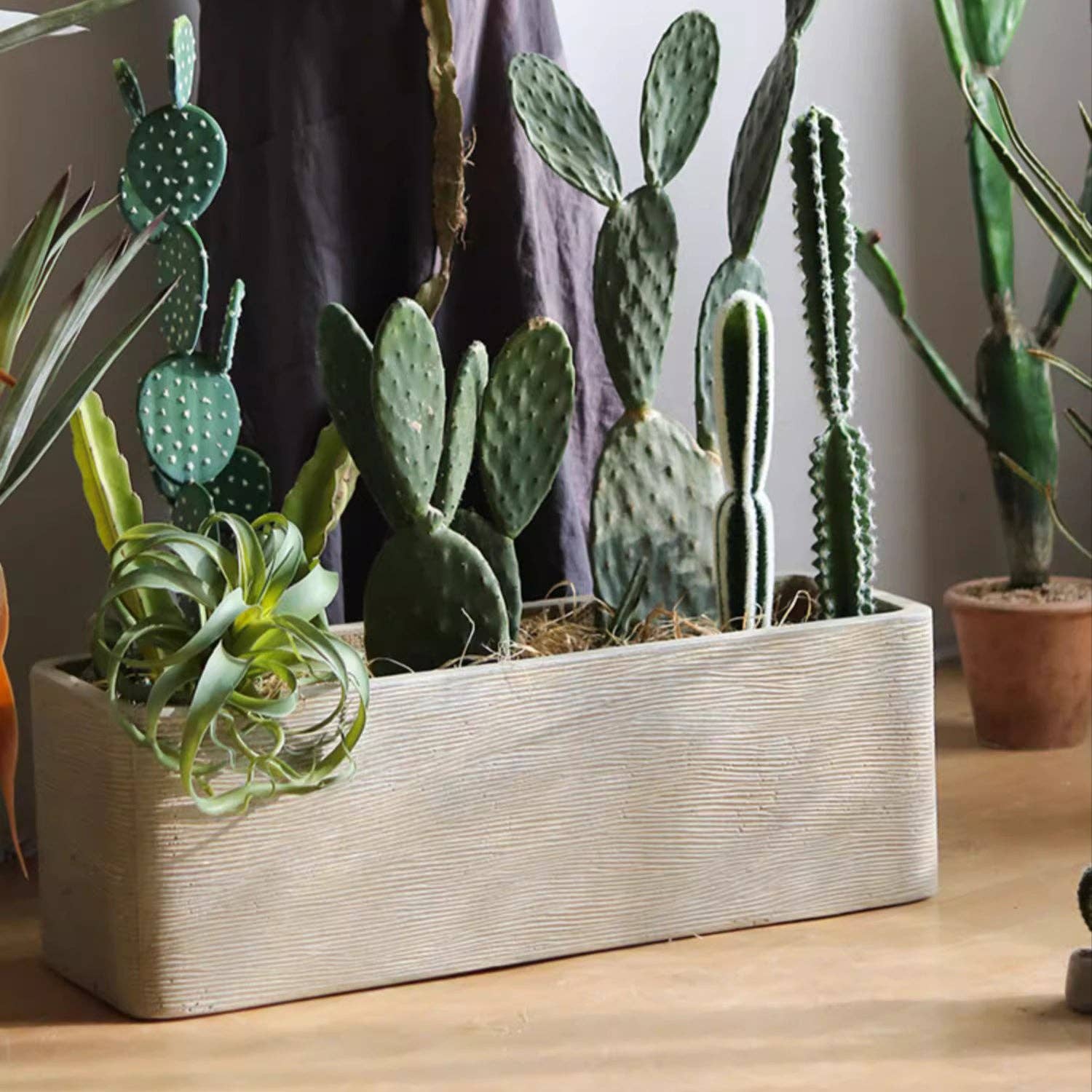 Rustic Reach - Wholesale Planter Box - Modern Rectangular Textured Planter4