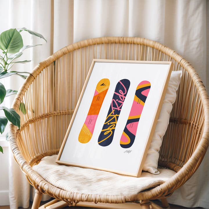 Lindsey Kay Collective - Wholesale Art Print - Snowboard's Illustration - Art Print3