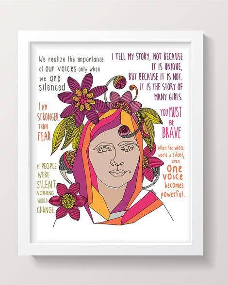 Valentina Harper - Vente Affiche d'art - Malala Yousafzai - Citations